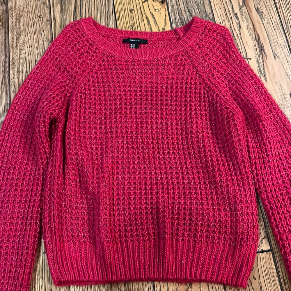 Hot pink forever 21 sweater